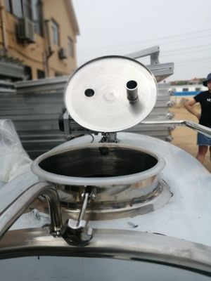 Taze 1000 Litre Süt Soğutma Tankı 304 Paslanmaz Çelik