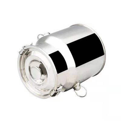 SS201 5 Litre Paslanmaz Çelik Kova Kapaklı 0.8mm Kalınlık