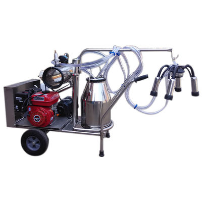 Mekanik 25Ltr İnek Sağım Ekipmanları Benzinli Motor Taşınabilir Sağımcı Vakum Pompası