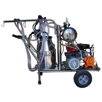 Mekanik 25Ltr İnek Sağım Ekipmanları Benzinli Motor Taşınabilir Sağımcı Vakum Pompası