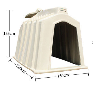 Küçük paslanmaya karşı dayanıklı Genişlik 333cm Hayvancılık için Grup Buzağı Barınağı